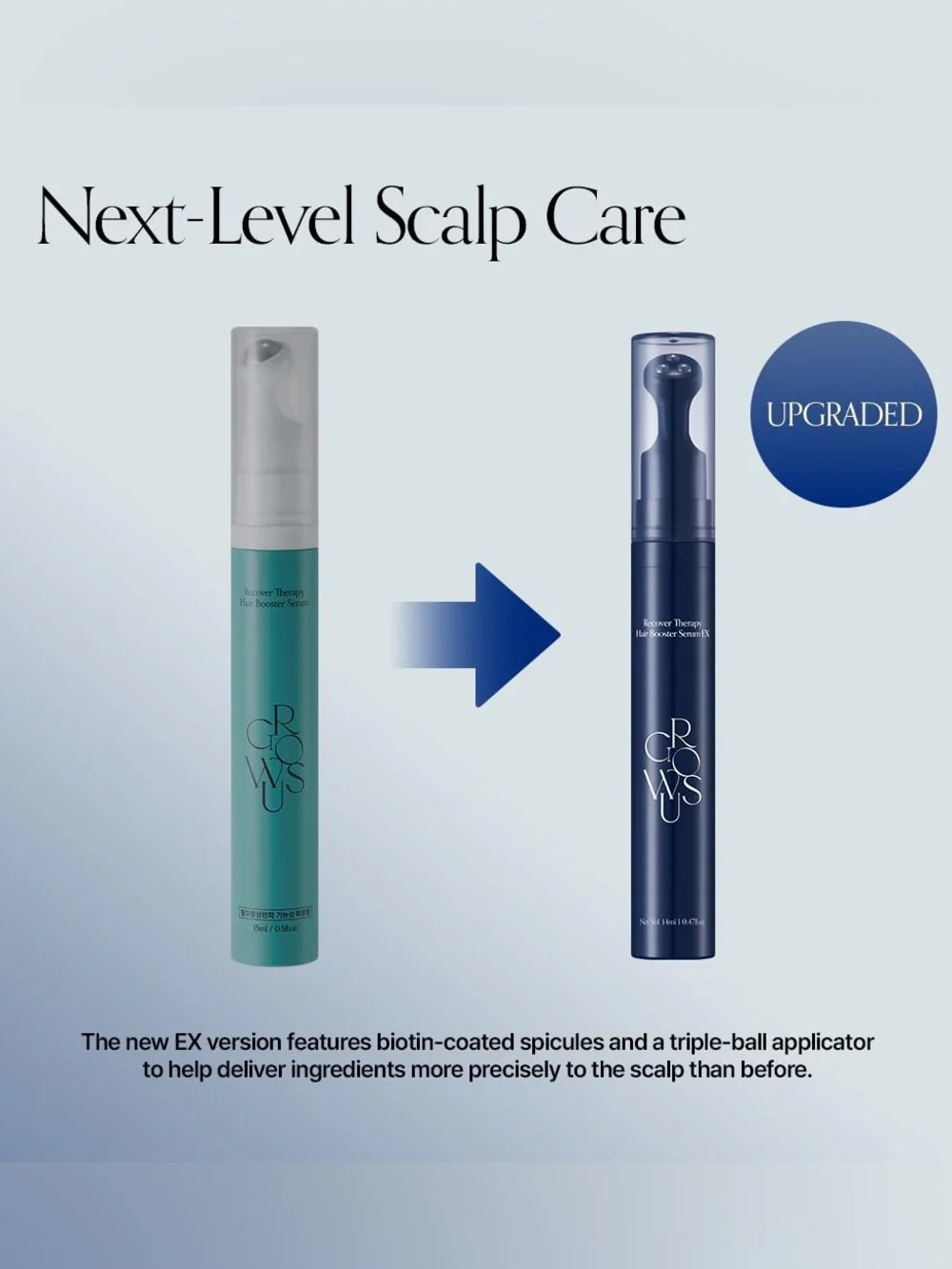 GrowUs Recover Therapy Hair Booster Serum EX- scalp care, thinning hair, upgrade